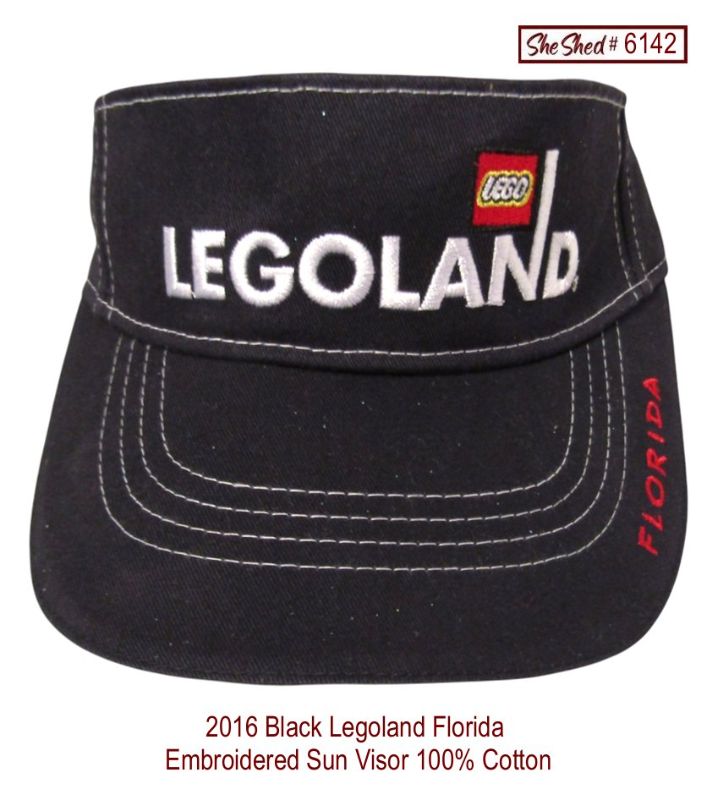 LEGOLAND Florida 2016 Black Embroidered Sun Visor Adjustable LEGO Unisex